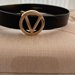 VALENTINO black leather belt SMALL